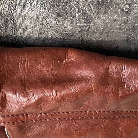 Elliot Lucca Brown Genuine Leather Purse, Brown Braided Strap - Picture 6 of 12